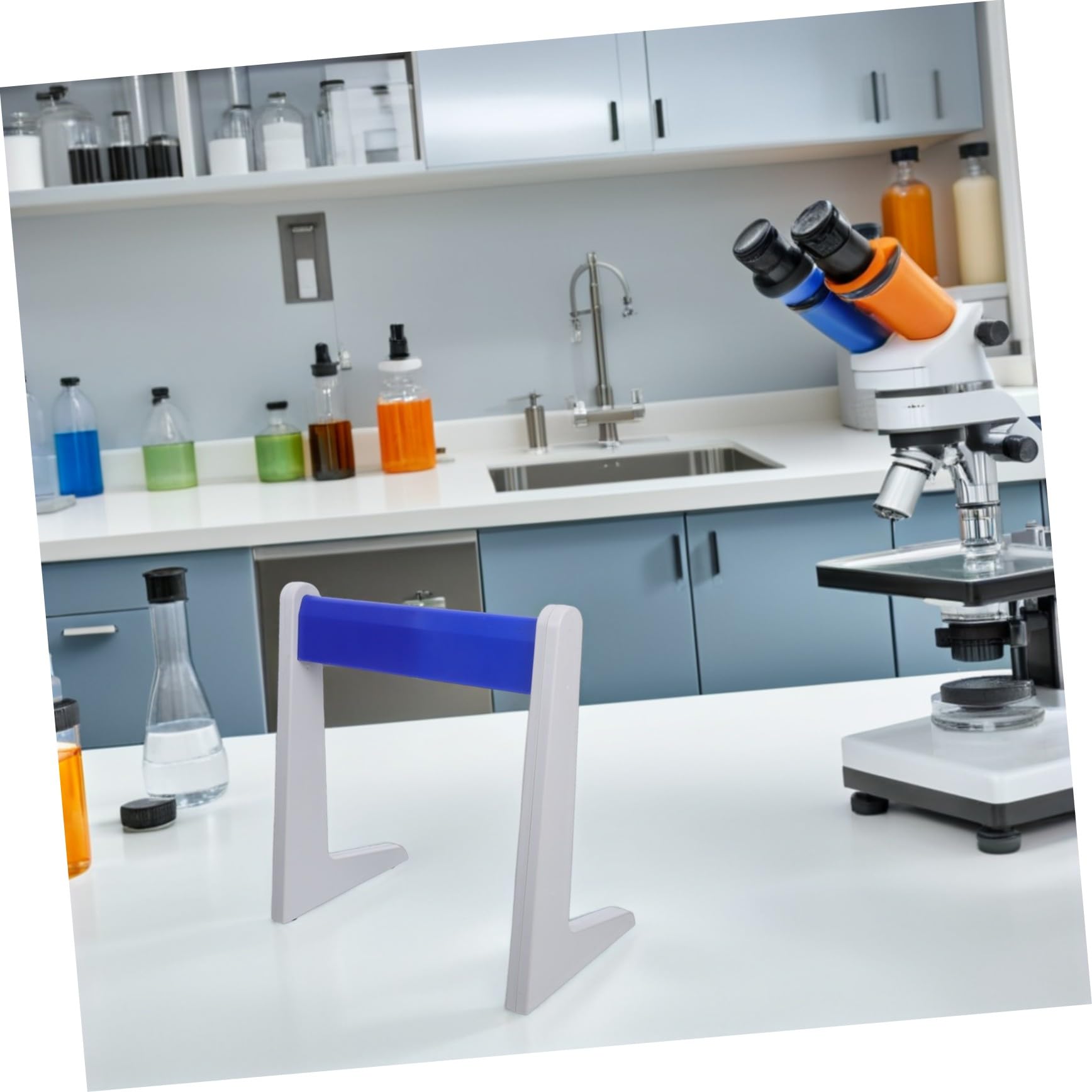 LIFKOME Soporte para Pipetas de Laboratorio Portátil Organizador Plástico Triangular para Almacenamiento y Limpieza Fácil Rack Estable para Muestras y Experimentos