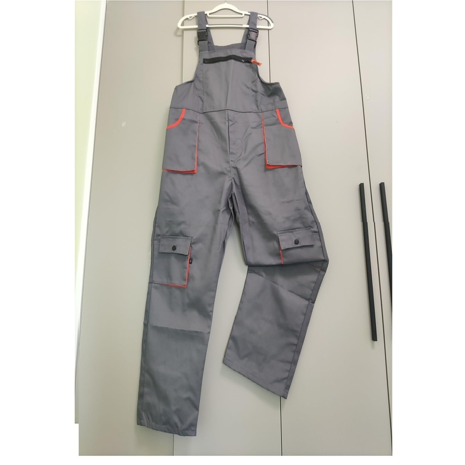 Pantaloni Da Lavoro Uomo Tuta da lavoro da uomo e da donna, tuta da meccanico, officina, abbigliamento da lavoro, tasche con patta, tuta da magazzino(Black long sleeve,XL)