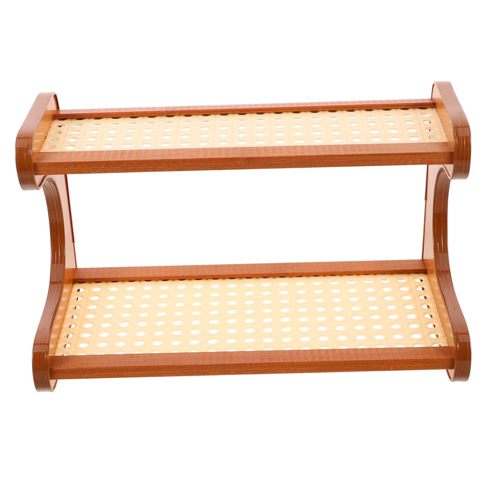 Estante de almacenamiento de madera para decoración y organizador de escritorio de oficina