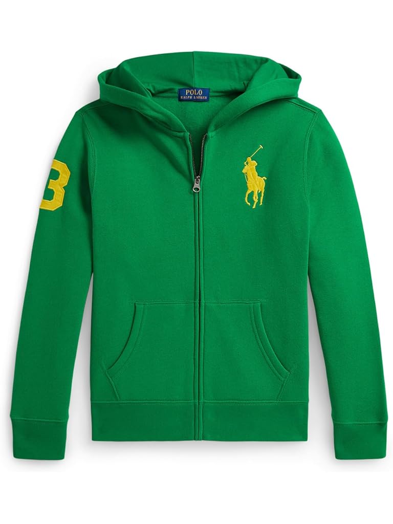 Green Polo Ralph Lauren Big Pony Fleece Full-zip Hoodie (big Kid)