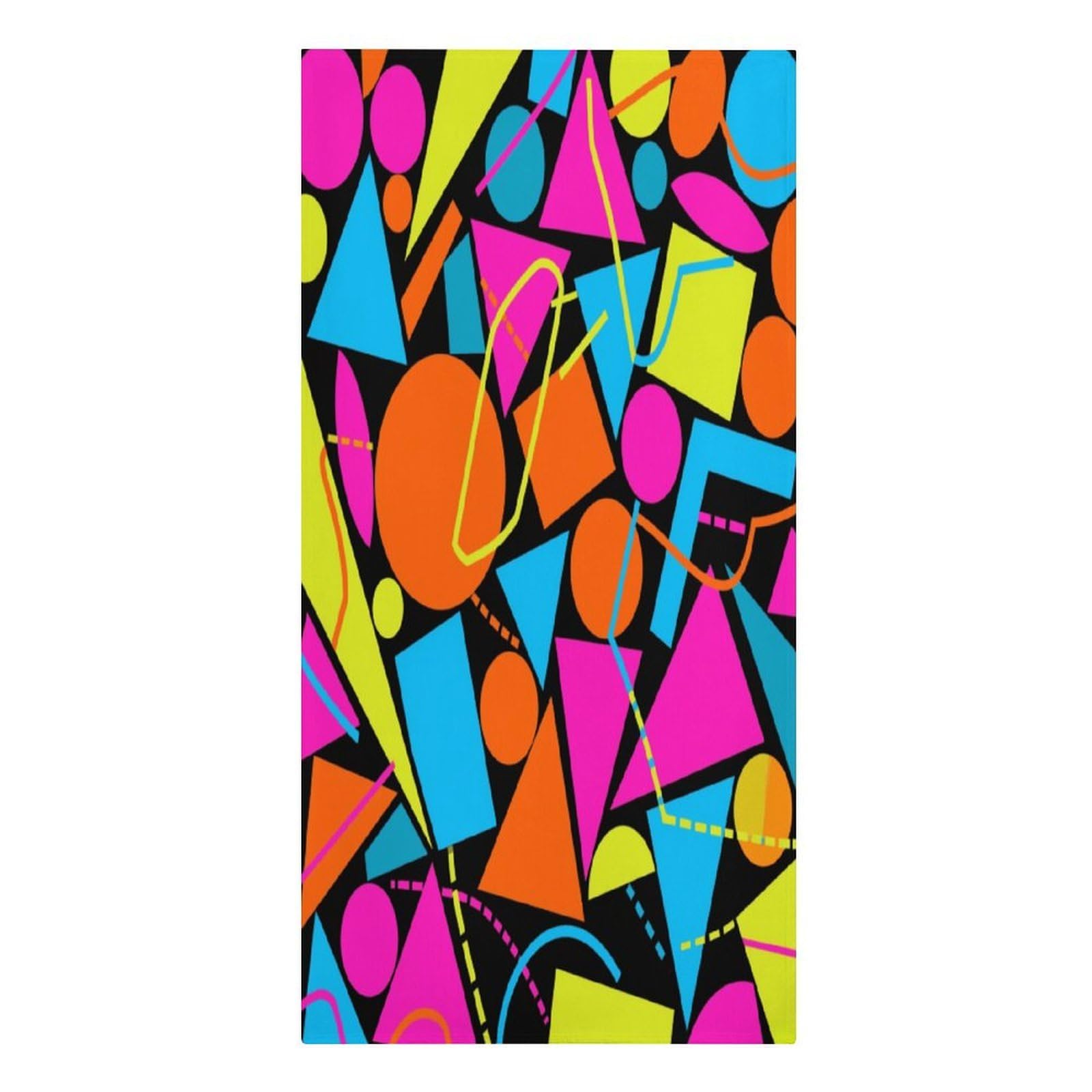Fekiloot Men's Style Irregular Geometry Large Beach Towel, Travel Towel For Adults Wo, Pool Towels For Beach, Camping, Swim Pool, Gym, Sports& Yoga 61.4"X30.3"