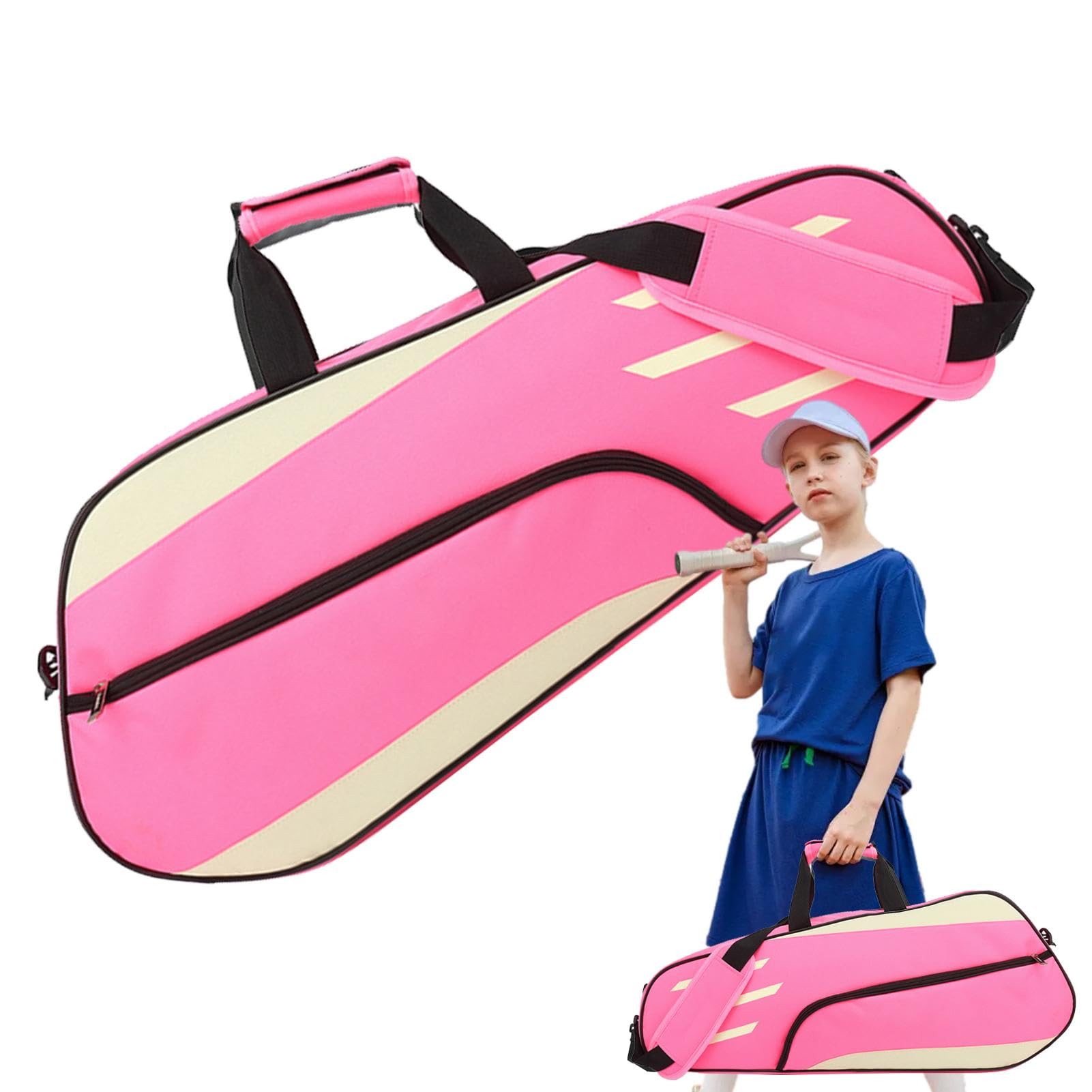 Borsa da badminton per 3 racchette, borsa impermeabile a tracolla, borsa da tennis per uomini, donne, ragazzi e adulti