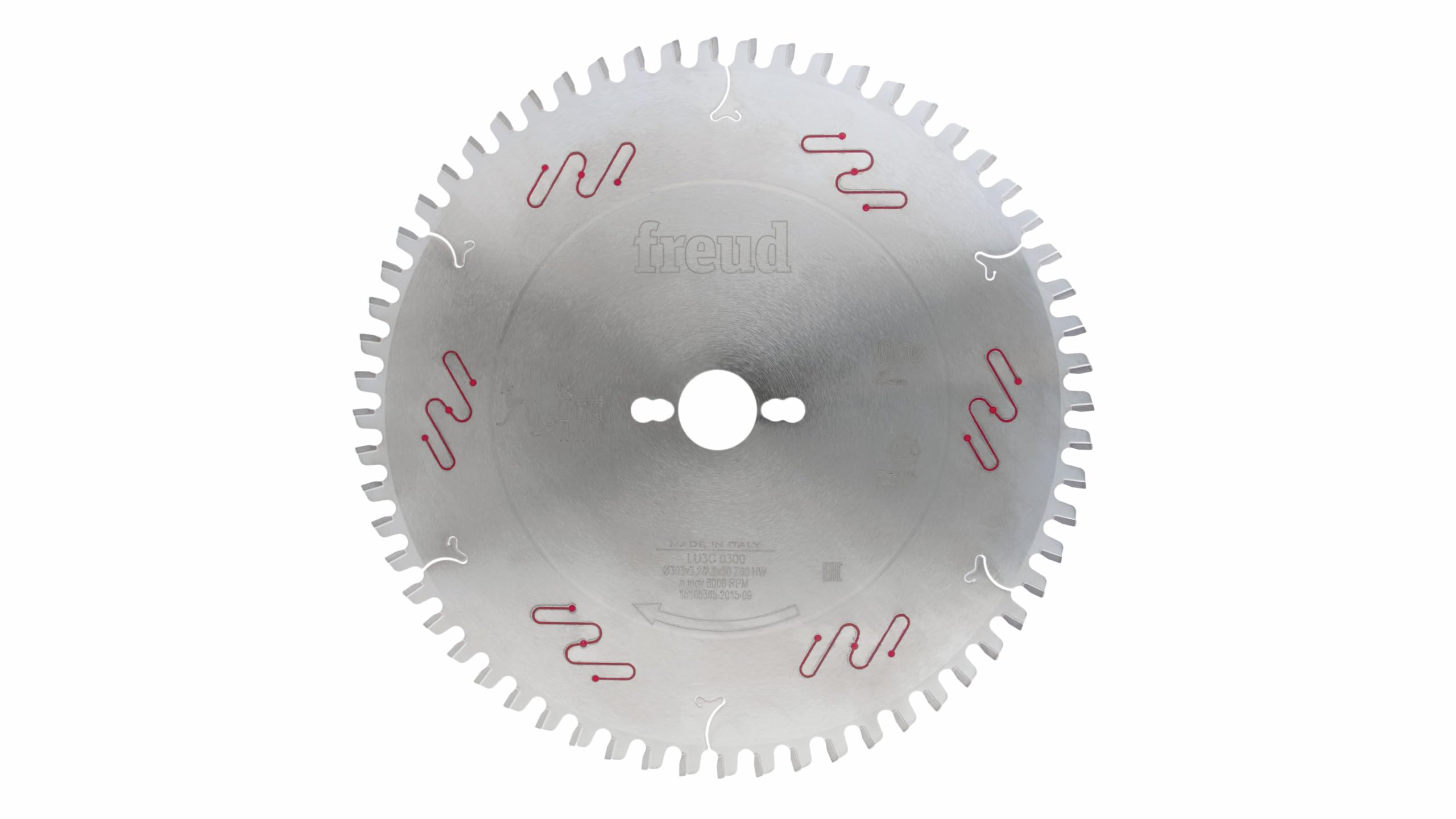 Lame gouge pour panneaux revêtus deux faces FREUD - Ø303 3,2/2,2 AL30 Z60 gouge + - F03FS05078 -LU3C 0300