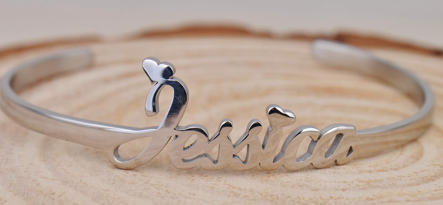 HUAN XUN Custom Bar Necklace Name Monogram Initial Name on Choker Personal Jewelry Birthday Valentine Gift