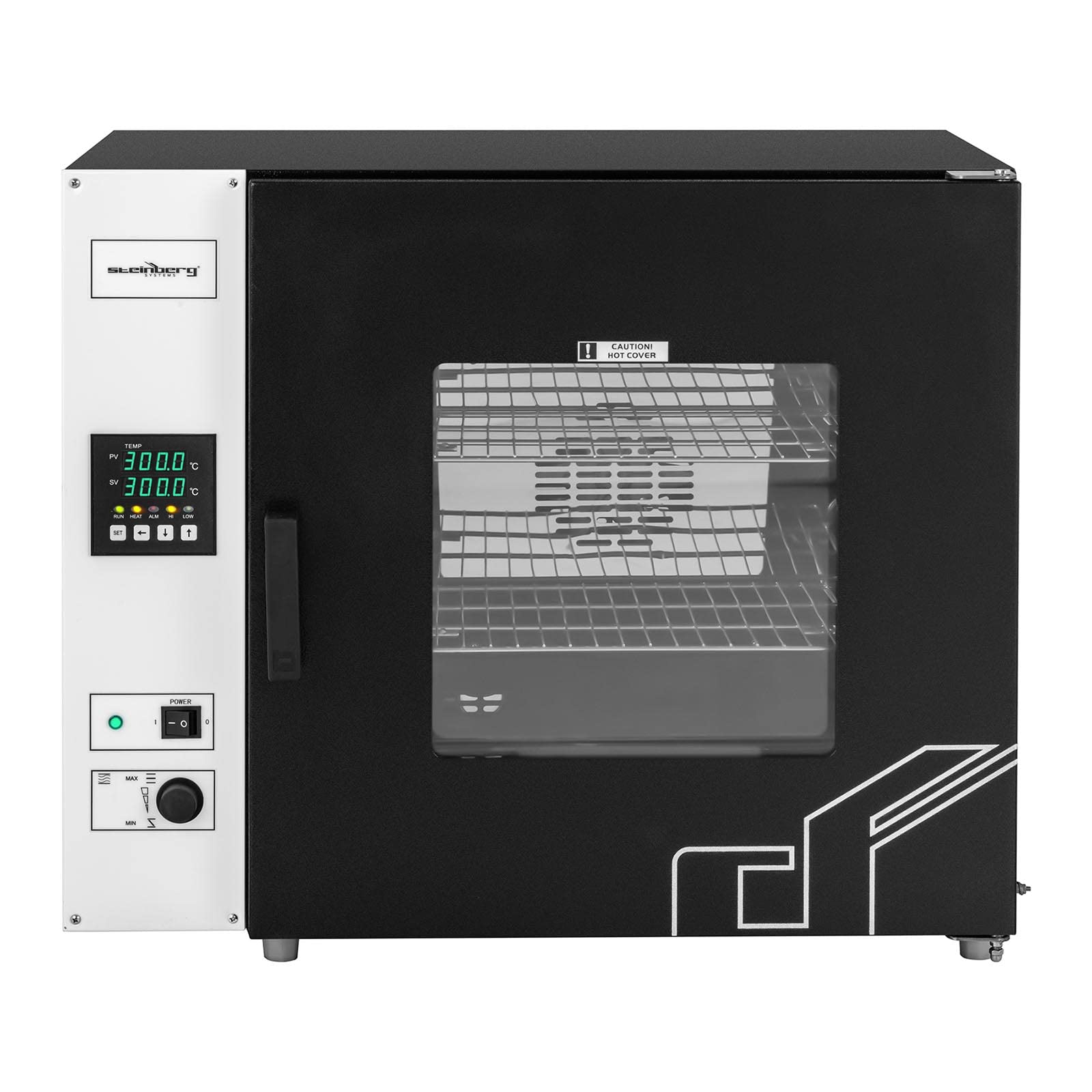 Steinberg Systems Étuve De Séchage Pour Paillasse Laboratoire Four Convection SBS-ADO-1000 (58 l, 1 670 W, 50-300 °C, Protection Antisurchauffe, Affichage LED, Acier & Inox)