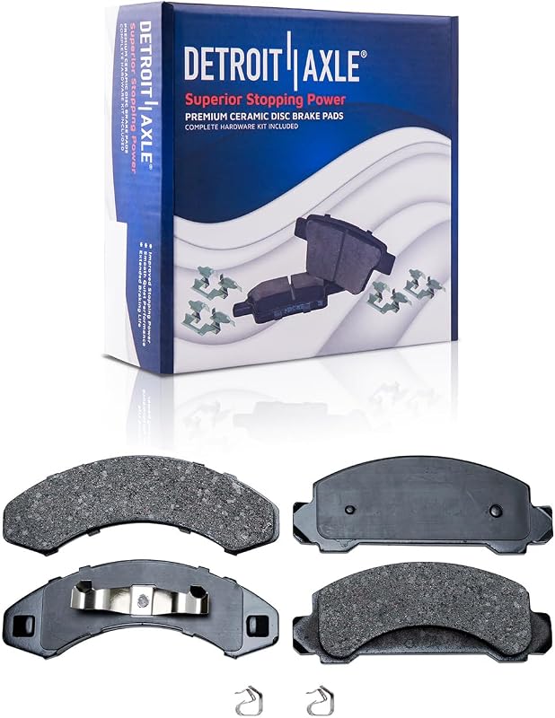 Pastilhas de freio dianteiras cerâmicas Detroit Axle P-249 para Ford Aerostar, Bronco II, Explorer e Ranger – 2 unidades
