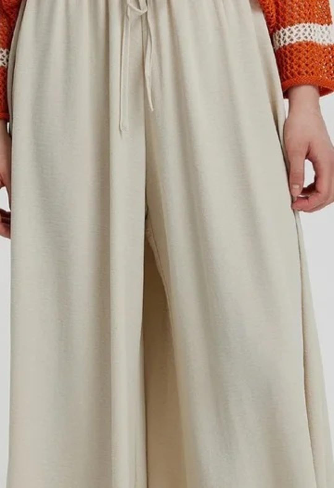 KOTTY Women's Solid Lightweight Greige Pants(Beige,XL)-KTTWOMENSPANT677XL 3