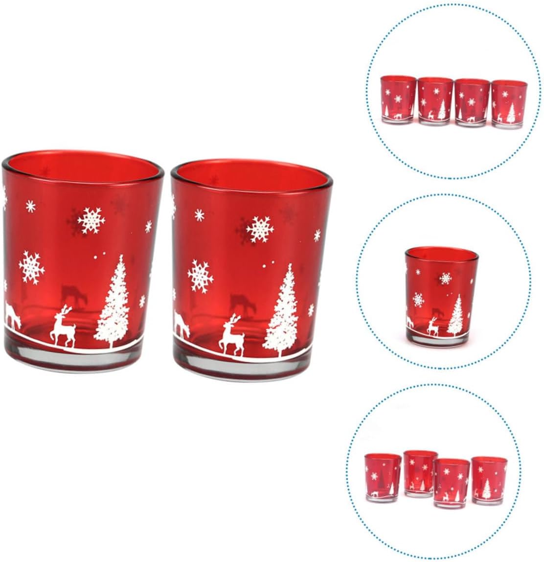 2Pcs Christmas Candle Holders Candle Cups for Scented Candles for Holiday Decor Goth Room Decor and Festive Home Accents