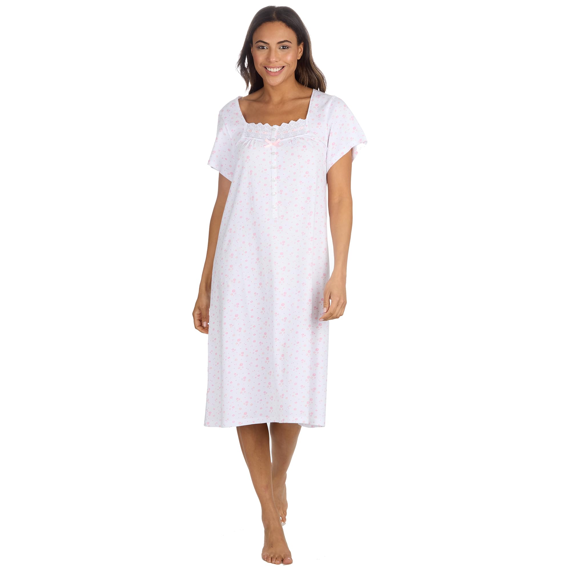 Undercover Ladies Cotton Nightie 34B1954 Pink Floral 14-16