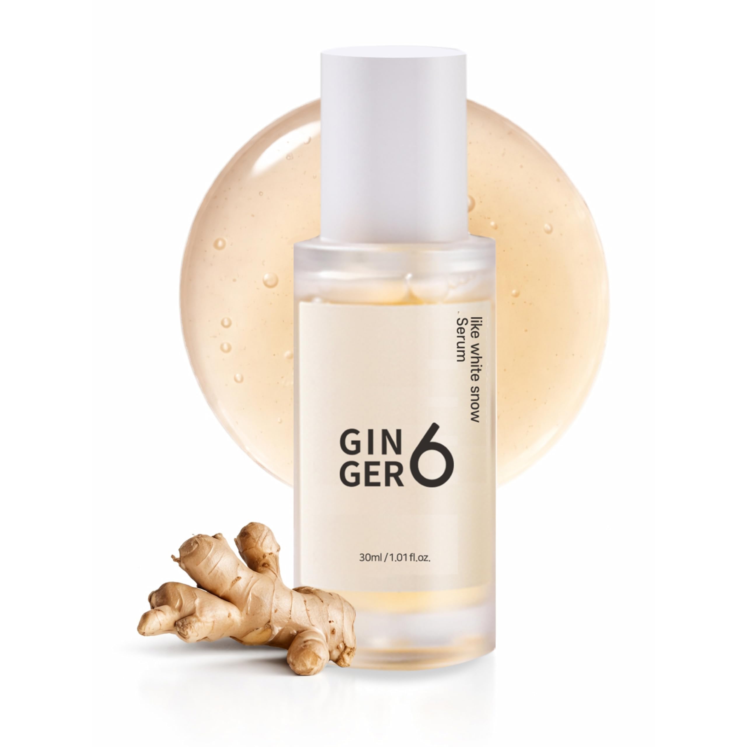 Ginger6 Vitamin B3 Tightening Booster Korean Face Serum - 30ml | 70% Ginger Extract + HYALURONIC 2000 PPM + Niacinamide | | Anti-Aging Firmer Skin K-Beauty | Wrinkle, Fine Line & Pore Minimizer