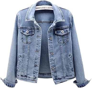 Women Spring Elastic Denim Jacket Women 