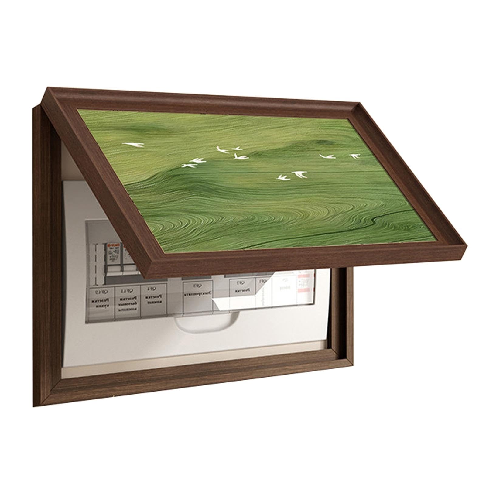 Tapa Contador Luz Decorativa de Madera con Marco Abatible