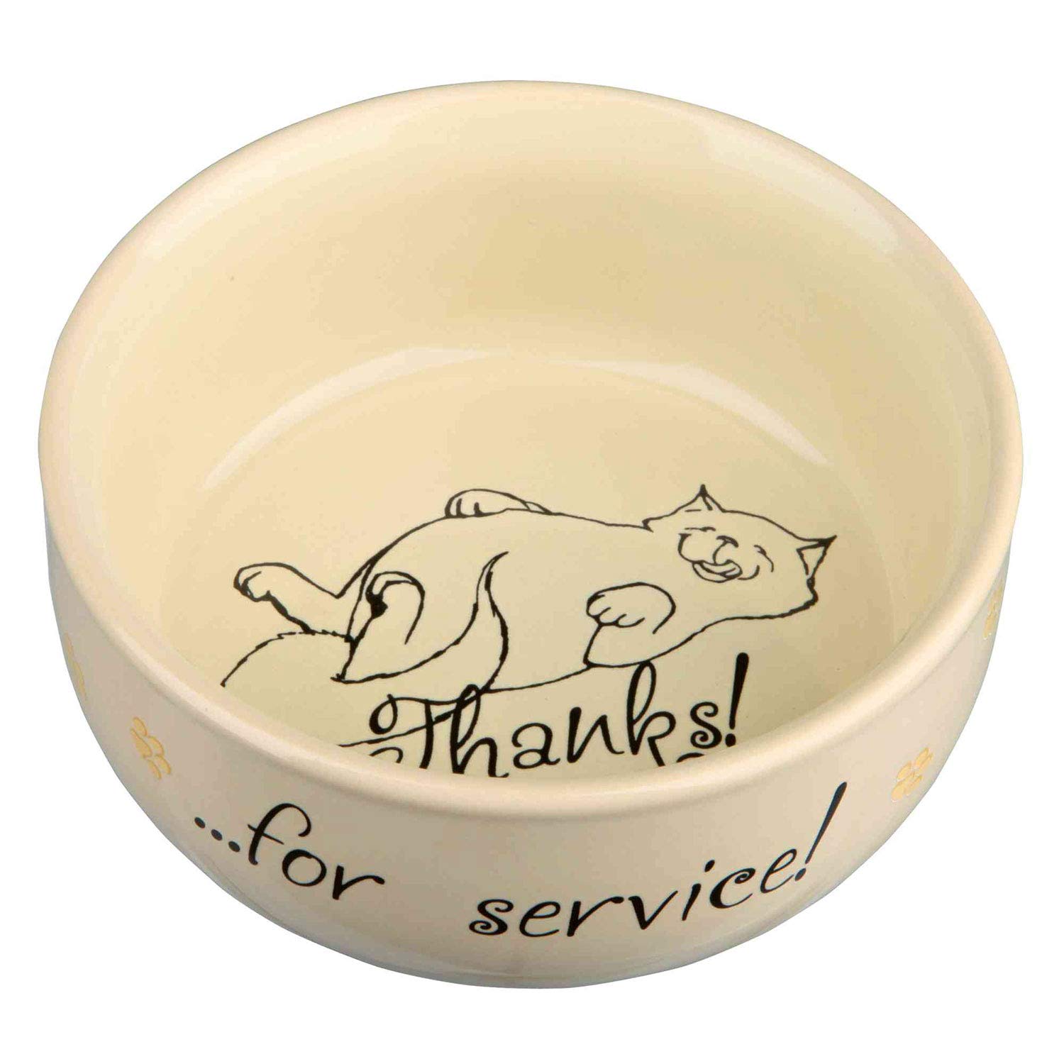Trixie 'Thanks for Service' - Miska dla kota, ceramiczna, 1 sztuka - różne kolory