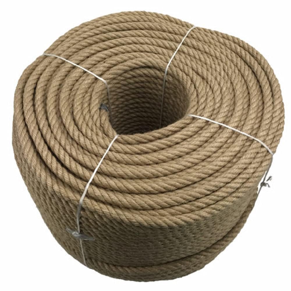 Branded | 10mm, 33 Foot | Natural Jute Strong Rope for Multi Purpose Craft Work Thick Hemp Rape for Heavy Weight Lifting Manila Rassi for jhula String-image-17