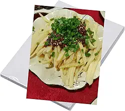 Papel fotográfico brilhante frente e verso 50 folhas 20 x 29 cm 180 g/m² para impressão a jato de tinta, papel revestido para cartão de visita, menu, impressão de rascunho etc. (180 g - 50