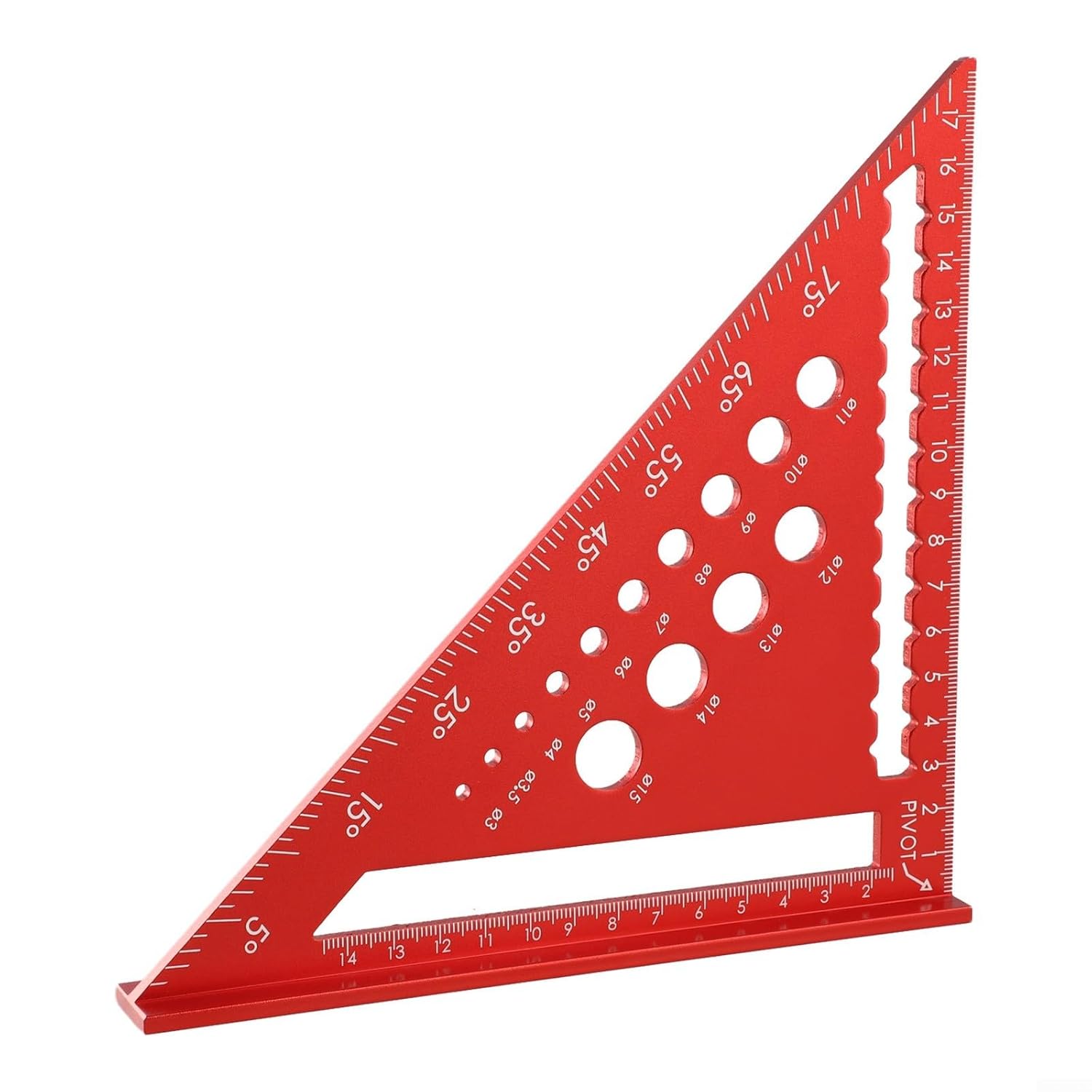 Stable Base Framing Square with Clear Graduations for Consistent Layouts in Building and Repair Tasks (7 inches)