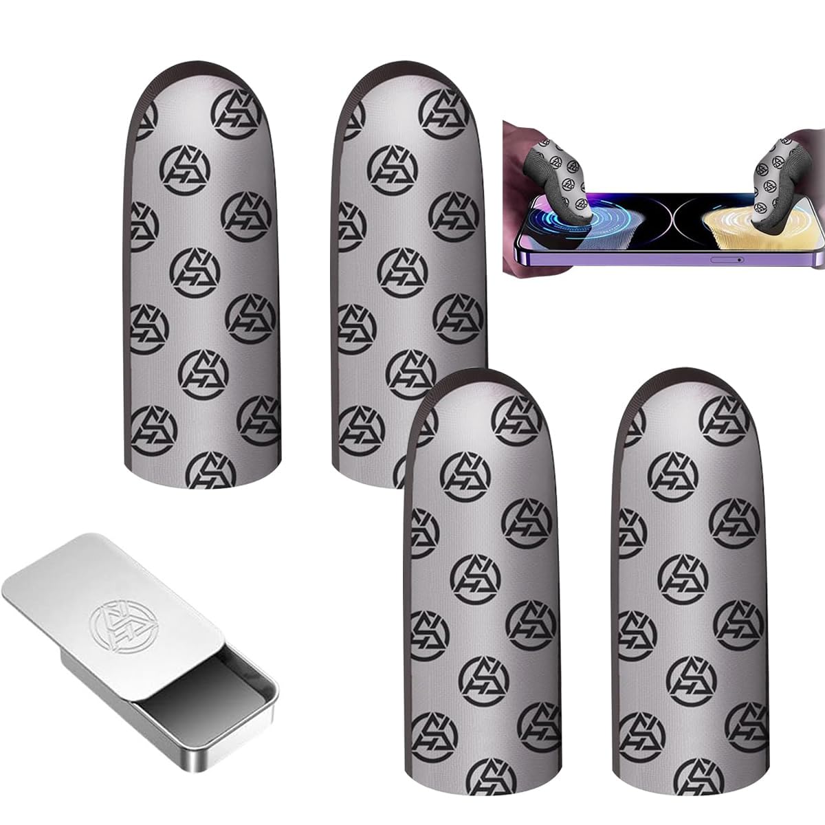 ZORBES® 4Pcs Gaming Finger Cot 0.3mm Ultra Slim High Sensitivity Gaming Finger Sleeves Professional Gaming Finger Sleeves with Storage Case for Mobile Game, Pubg, Cod, Freefire & Fortnite (B0DDL2SQL2) Amazon Price History, Amazon Price Tracker