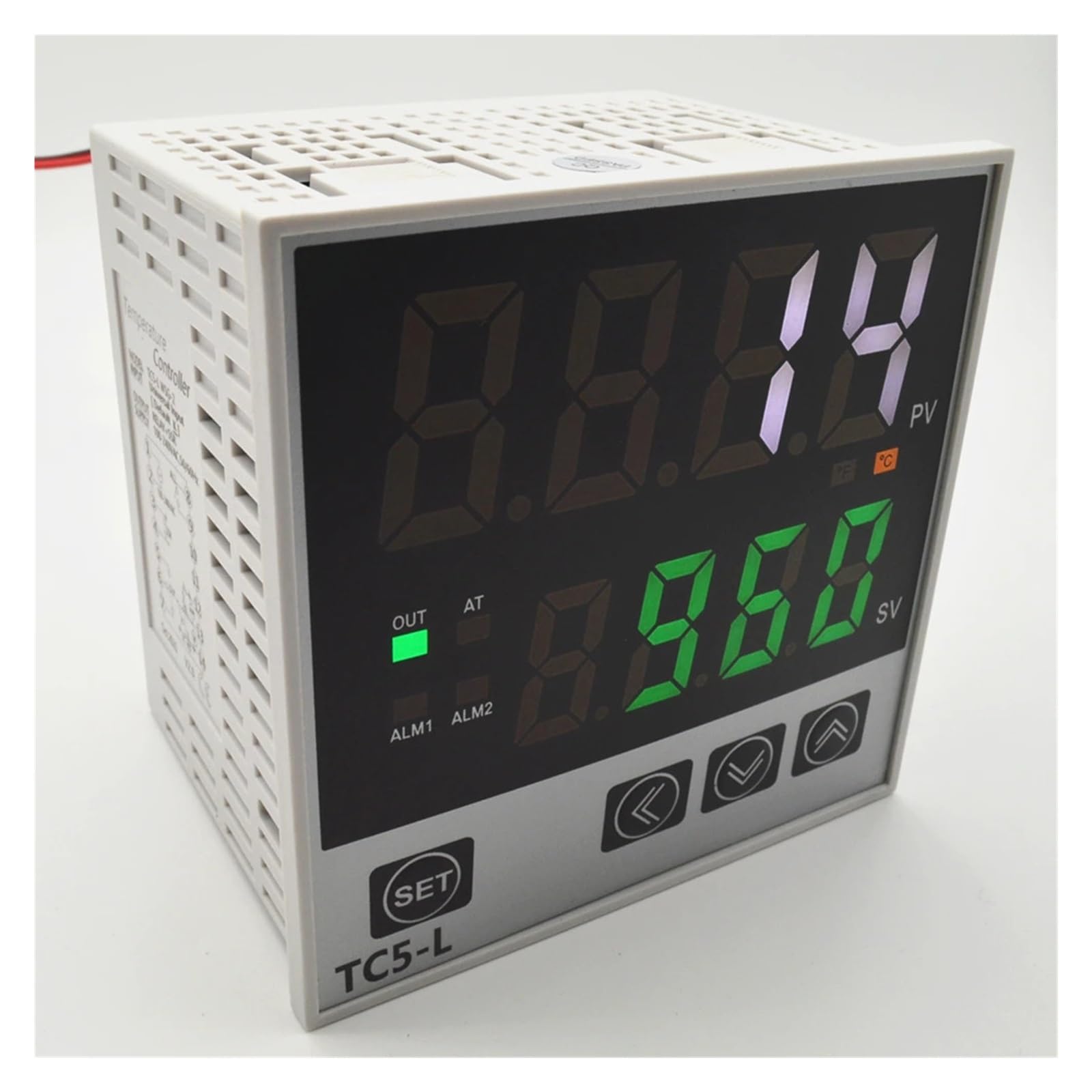 regolatore temperatura pid 96x96mm TC5-L Ingresso universale Fahrenheit Celsius Regolatore di temperatura PID digitale Uscita SSR o relè 4-20mA Sostituisci TCN4L-24R ( Color : SSR or Relay 2alarms )