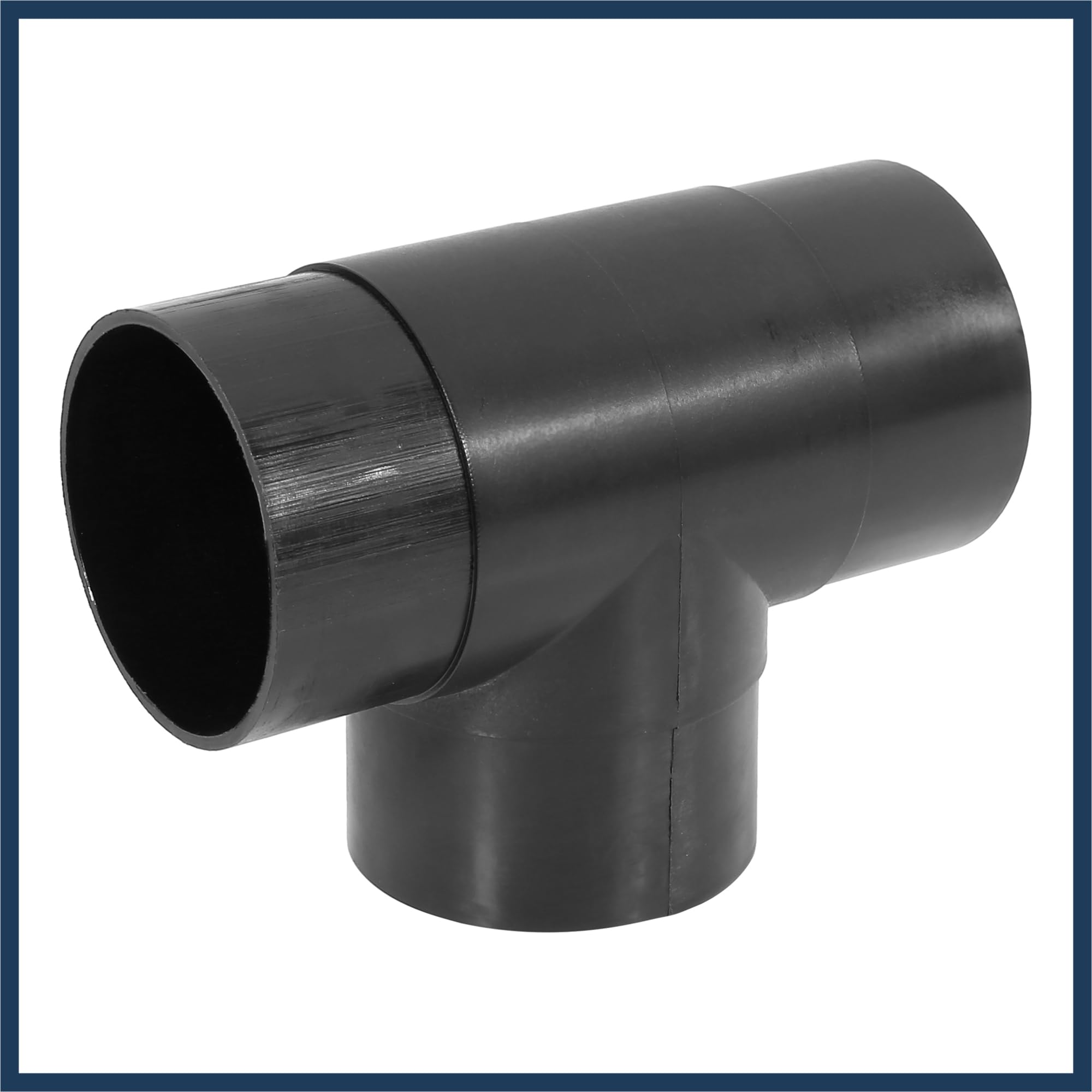 INFINAUTO 60mm Car 3 Way Air Ducting Elbow Pipe T Shape Outlet Connector Durable Material Stylish Design, Black, 18 x 12 x 6.5 cm - Image 4