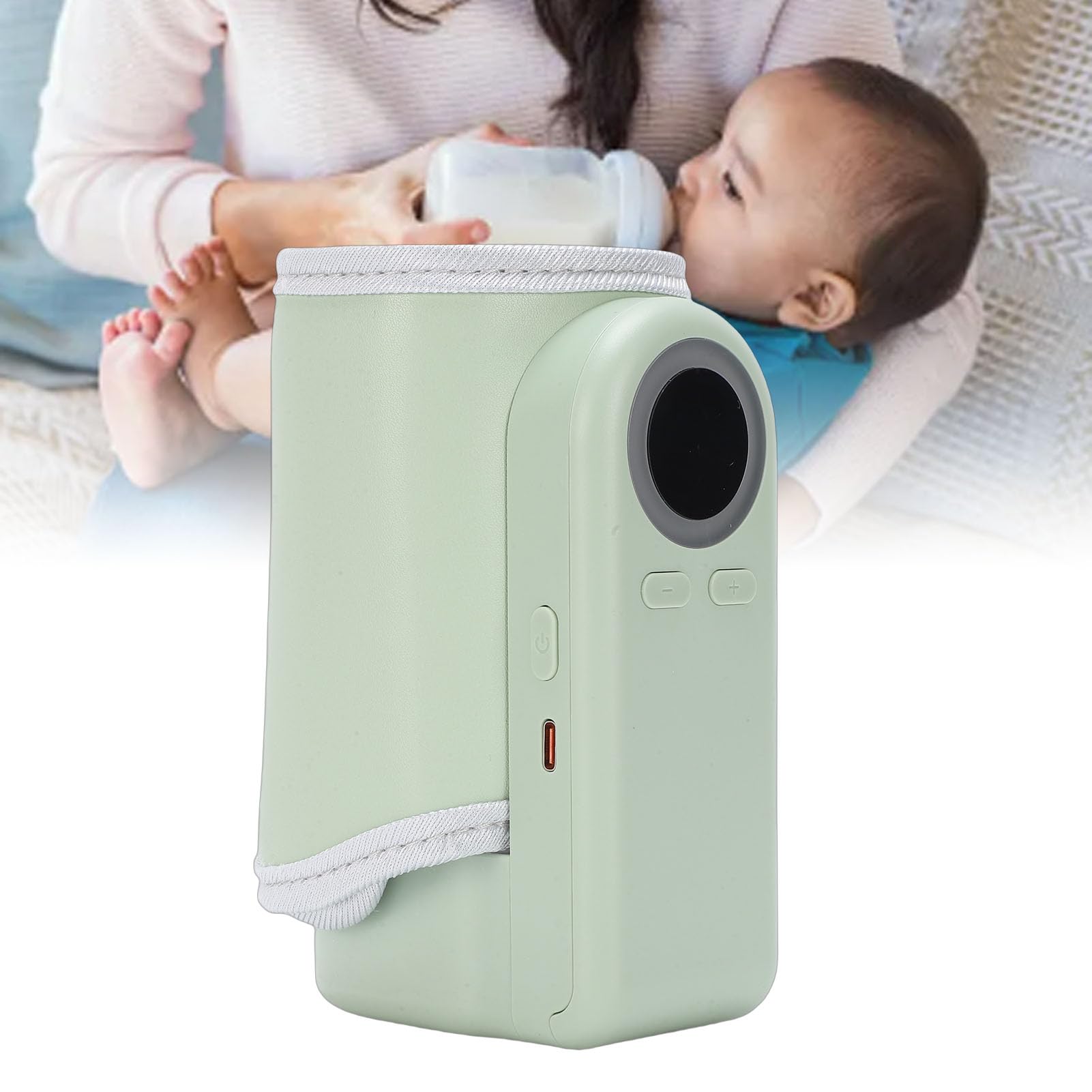 VGEBY Scaldabiberon per, Scaldabiberon Ricaricabile a Riscaldamento Rapido per Materno o Formula, Materiale ABS, Design Portatile, Ideale per Genitori Impegnati