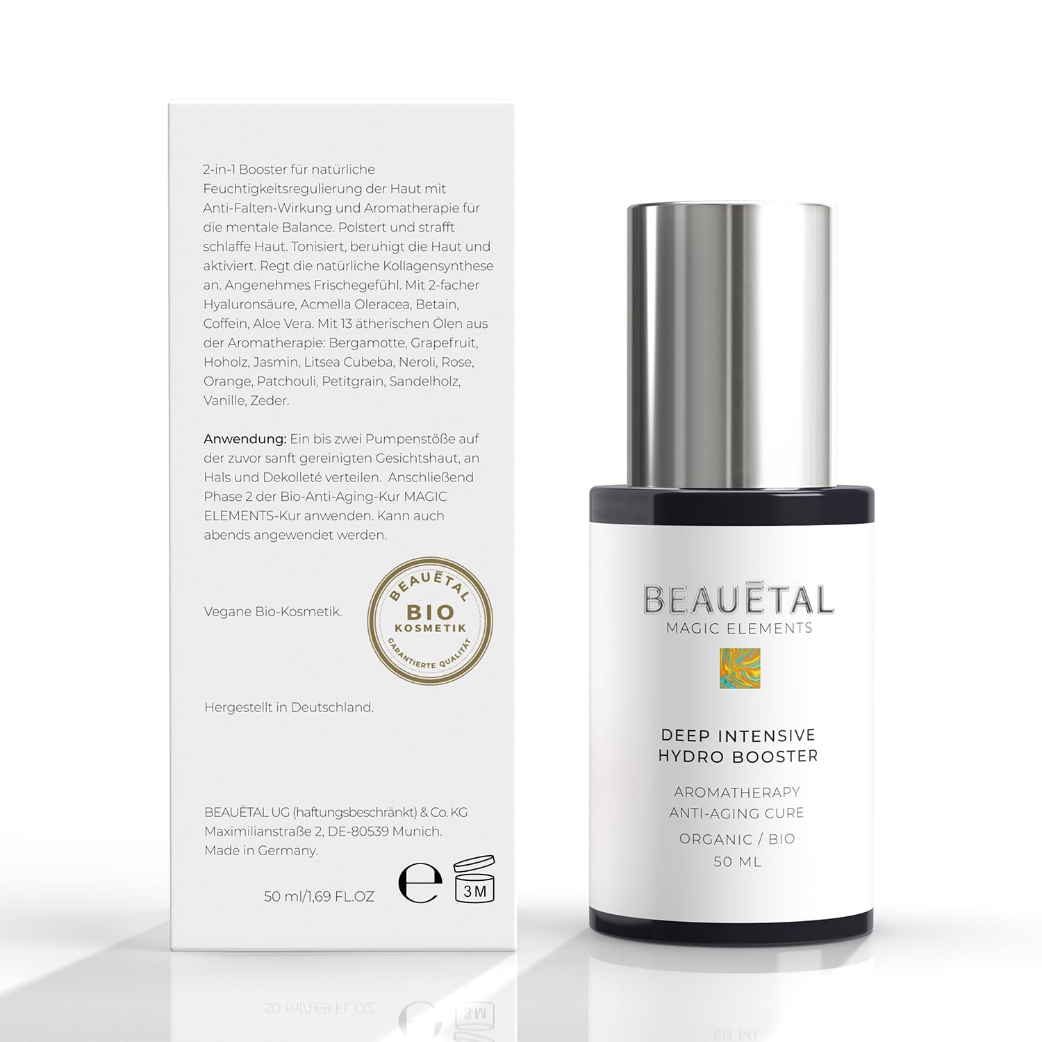 Deep Intensive Hydro Booster Anti-Ageing Morning Routine Step 1 from the Magic Elements Series - Highly Active Formula Against Wrinkles and Dry Skin with 2x Hyaluron, Acmella Oleracea and Aromatherapy