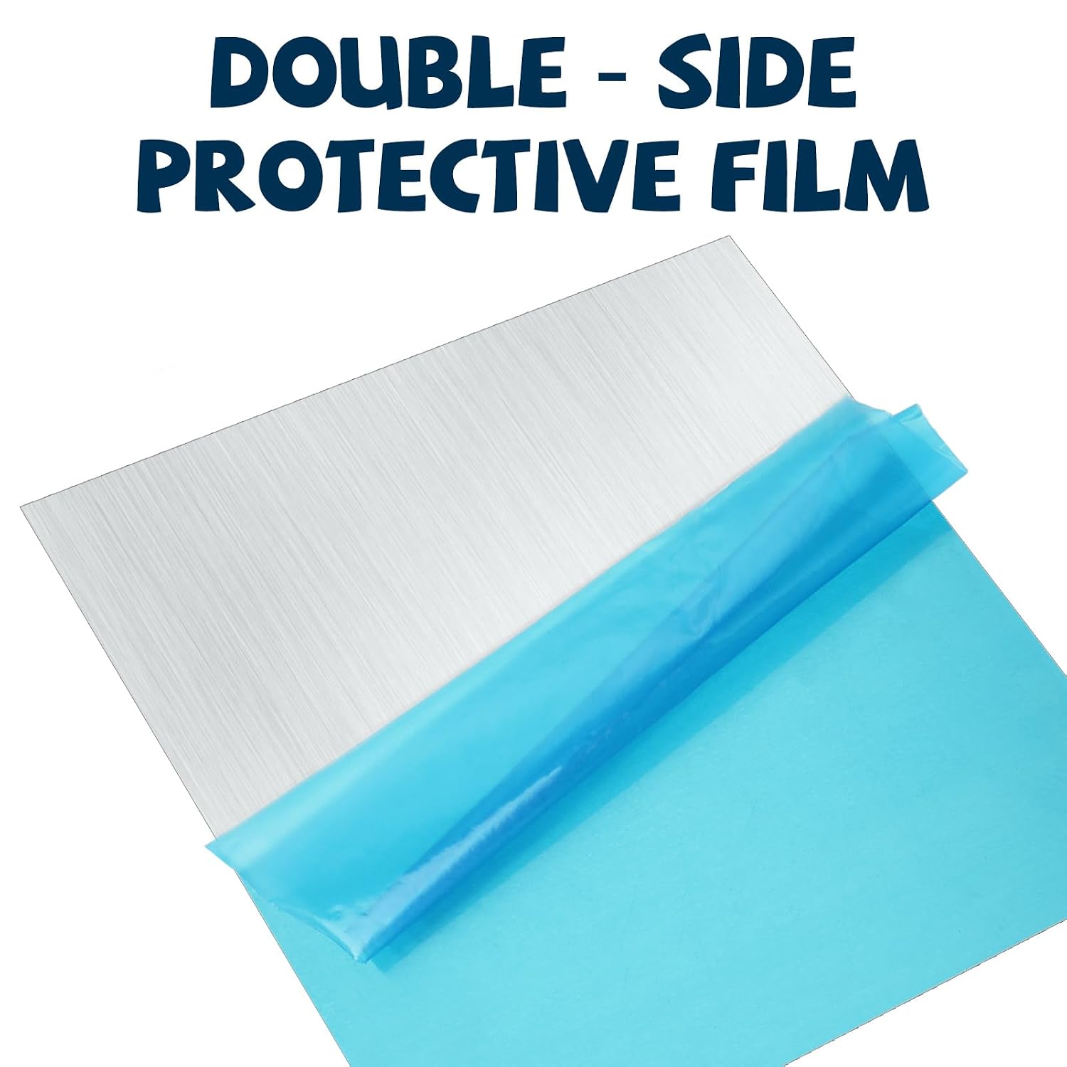4 Pack 5052 Aluminum Sheet Metal 12 x 12 x 0.012 Inch Thin Flat Plain Aluminum Plate Panel Covered with Protective Film, Heat Treatable Aluminum Sheet for Crafting Industry, 0.3mm