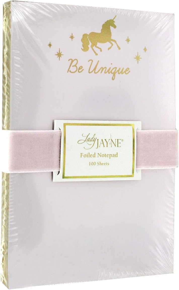Lady Jayne Foil Note Pad Unicorn Unique