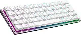 Cooler Master SK622 RGB Hybrid, Wireless Mechanical Gaming Keyboard, Silver/White with Low Profile Mechanical Switch in Red