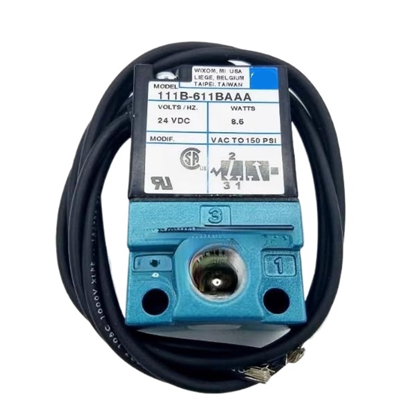 Électrovanne 111B-611BAAA contre les pannes de pression de fluide