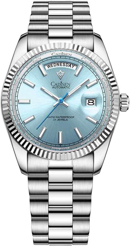 Men's Automatic Watch, MIYOTA 8285 Movement Business Luxury Watch, Sapphire Luxury Mechanical Watch, Waterproof 100 Meter Stainless Steel Watch, Casual Homage, C8215…
