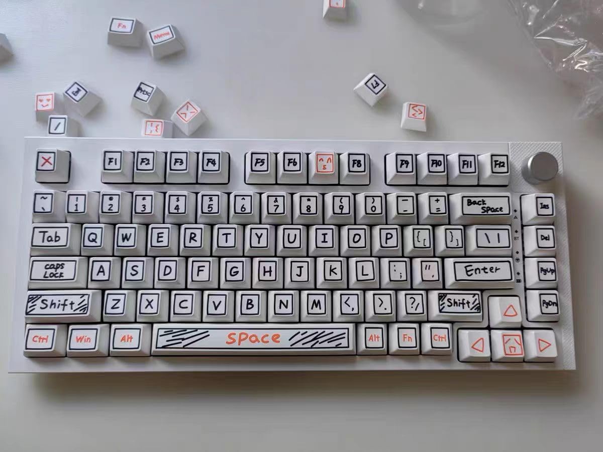 Amazon.com: Elacgap PBT Keycaps 127 Keys Cute Graffiti Keycaps Set