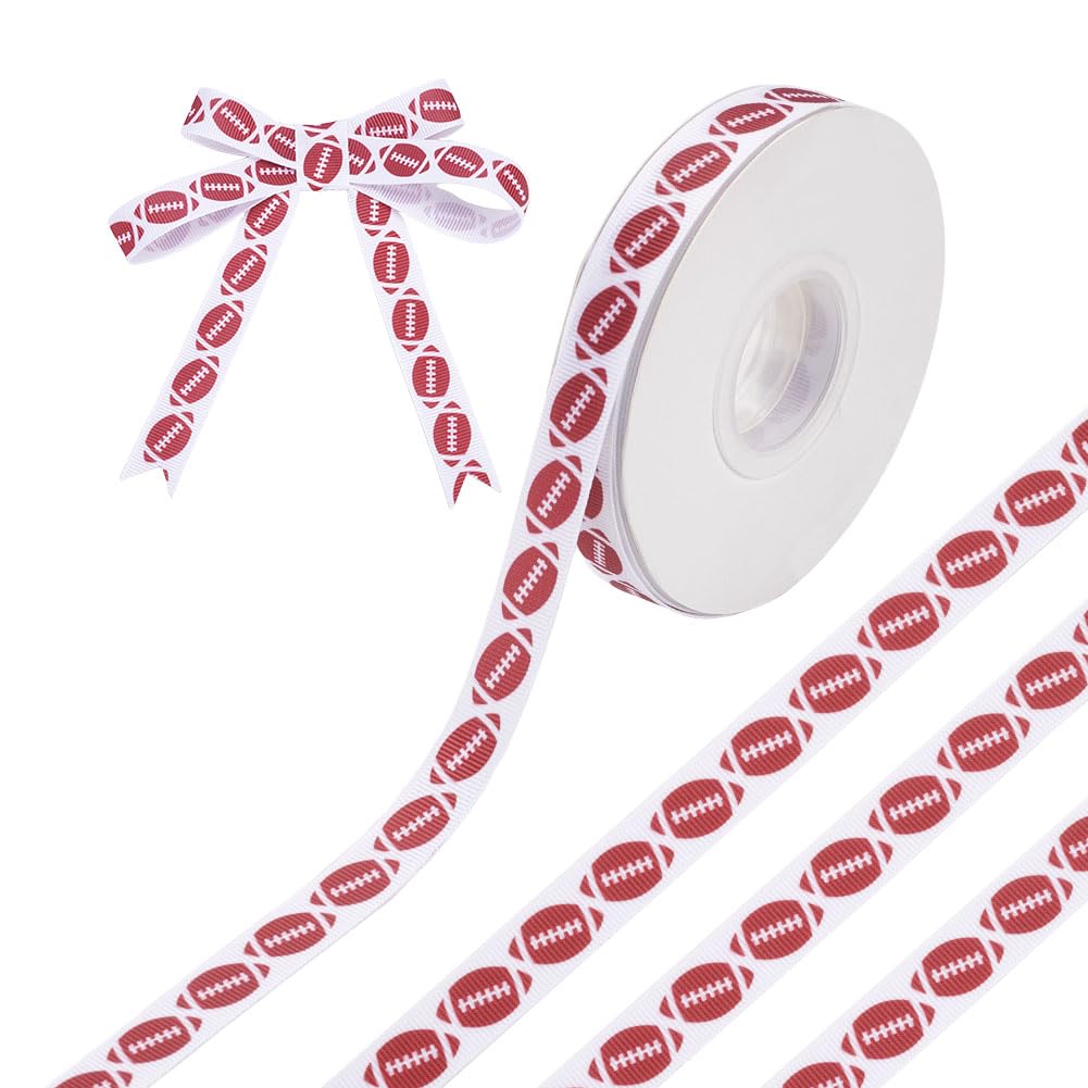 Ruban rugby 16mm emballage sport et décoration de couronnes pour fêtes