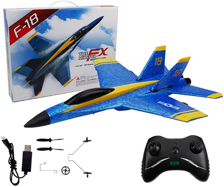 D Remote Control Airplane, 2.4Ghz 2 Channel RC Plane Ready to Fly, Easy to Fly RC Aircraft and Great Gift Toy for Beginners and Kids, Upgraded with Propeller Saver