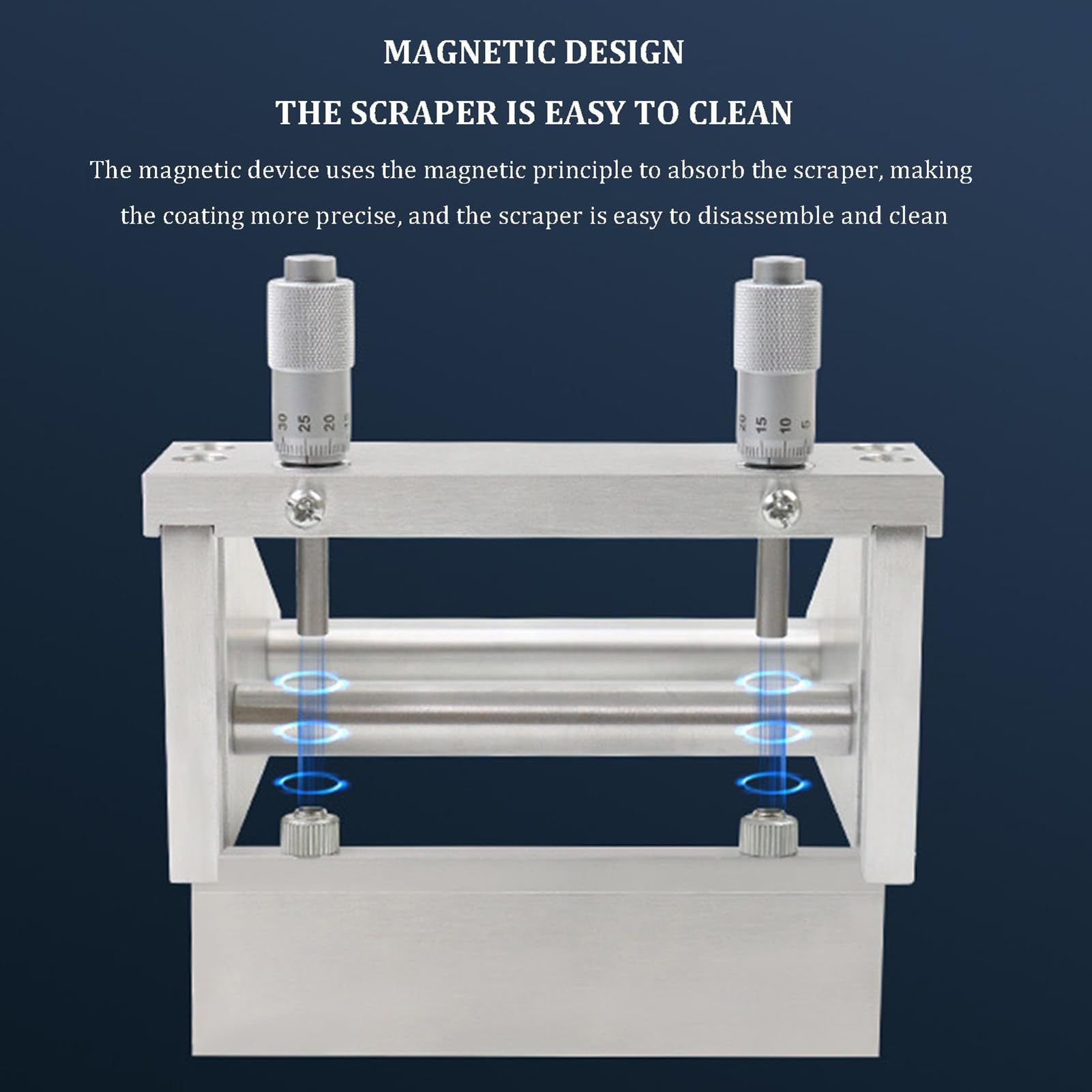 Aplicador de película ajustable, medidor de grosor de película húmeda de alta precisión 0-3500 um, anchos versátiles para evaluación y control de revestimiento, ideal para laboratorios y talleres