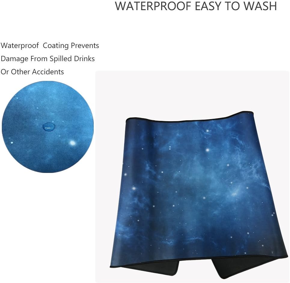 Cmhoo Large Mouse Pad Gaming XXL & Desk Keyboard Mat Size (35.4x15.7x0.1IN, 90x40 Sky Blue)