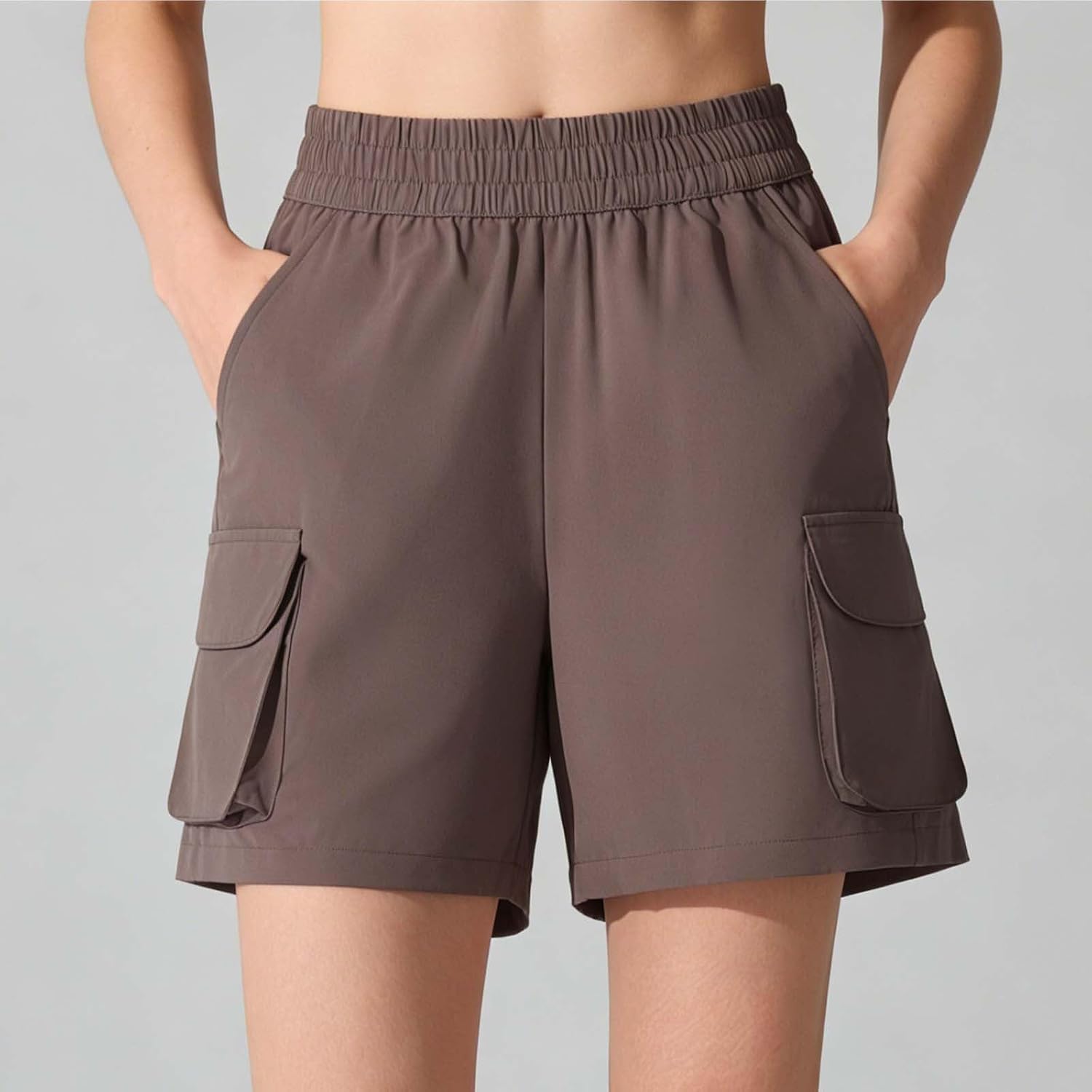 Women's Hiking Cargo Shorts Quick Dry Lightweight High Waist Athletic Golf Outdoor Summer Shorts with Pockets