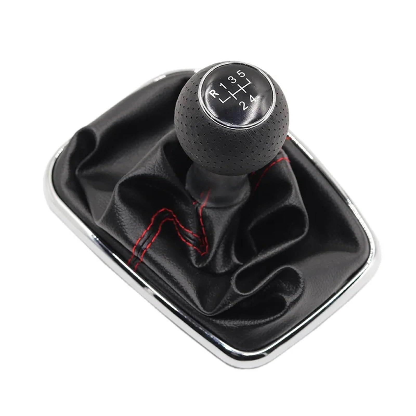 WYLWSHA Shift Gear Knob Cover for VW for Golf 4 IV for MK4 for GTI for R32 for Bora for Jetta 1999-2004 5 Speed Gear Shift Knob Lever 23mm(5 Speed red line)