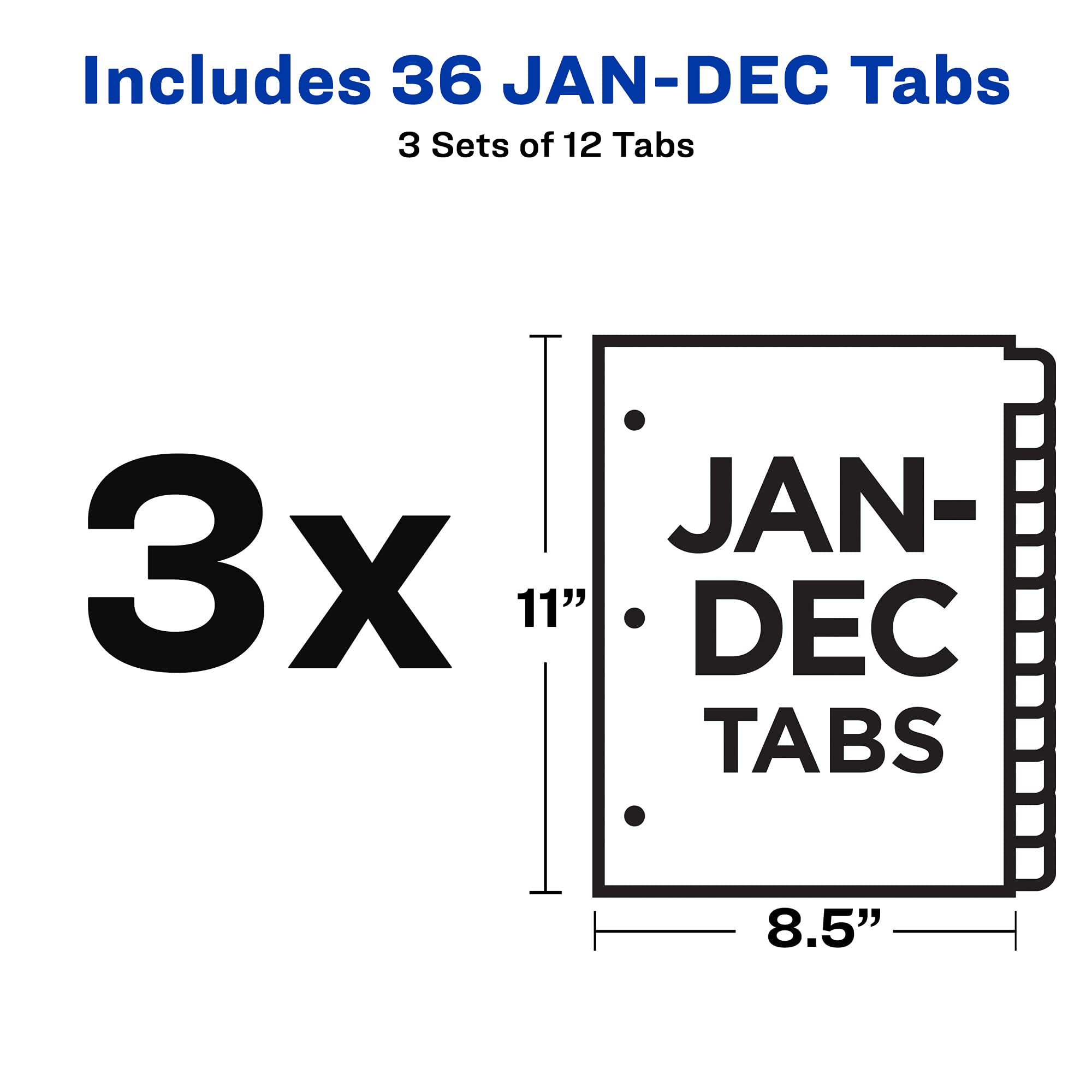 Avery A-Z Dividers For 3 Ring Binders, 25-Tab Sets, Pre-Printed Black - View #4