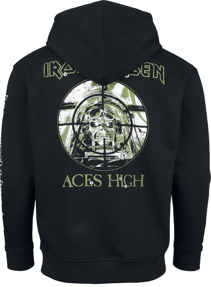 Iron Maiden Aces High Männer Kapuzenjacke schwarz Band-Merch, Bands