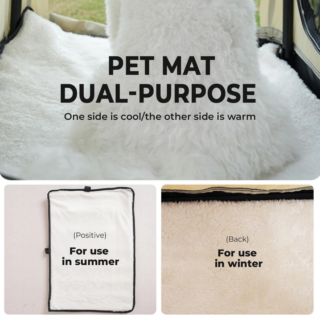 Dog Travel Kennel Portable Dog Crate Bag with Soft Warm Blanket Collapsible Lightweight Dog Cage for Large Cats Small Dogs (Black, 23.6x16.5x16.5)