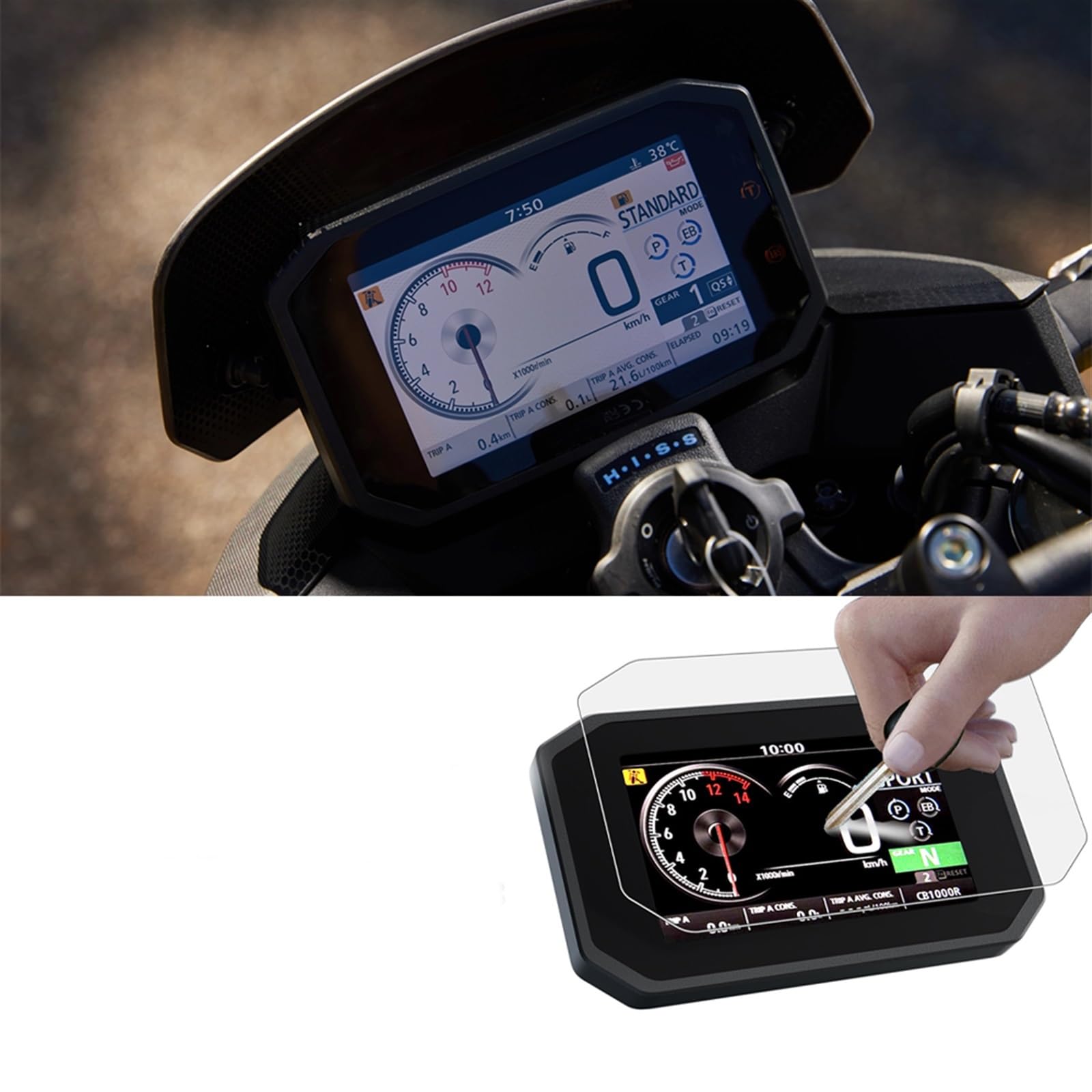 Film protecteur Hornet 750 haute transparence anti-choc pour écran de moto 2pcs
