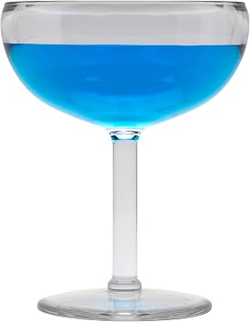 GET 16 oz Clear Plastic Margarita Glasses Set of 4 | Dishwasher safe, BPA-free, Shatterproof, Wide rim, Great for Water, Juice, Soft Drinks and Cocktails