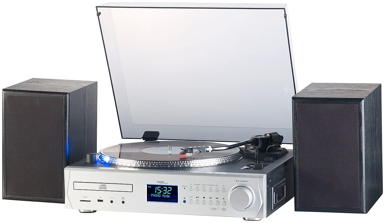 auvisio Plattenspieler/Digitalisierer, DAB+, CD, Bluetooth, Versandrückläufer