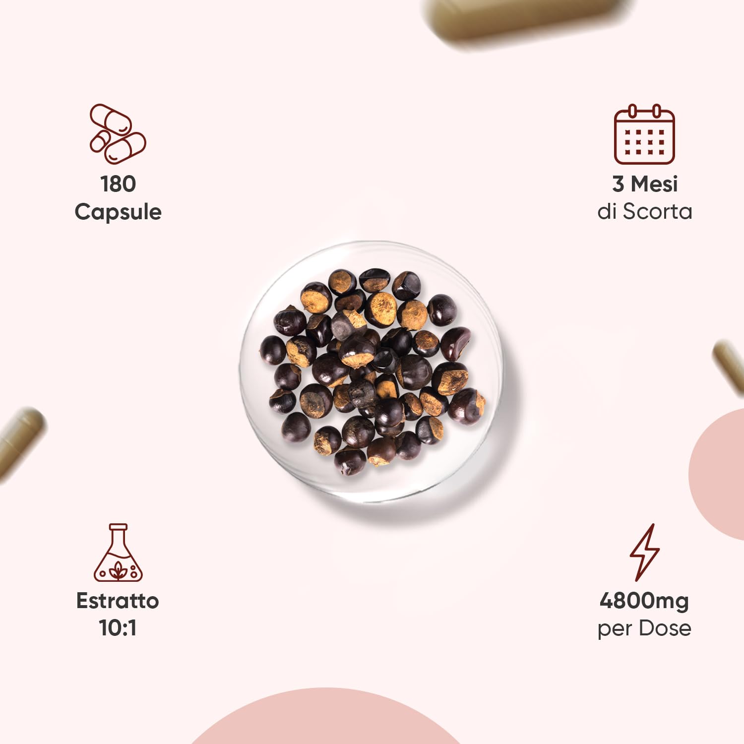 Guarana Puro Vegano, 180 Capsule, per 3 Mesi, Estratto 10:1 di Guarana Polvere, 4800mg per Dose, da Semi di Paullinia Cupana, Superfood Pre Workout, Senza Magnesio Stearato, Prodotto nel Regno Unito