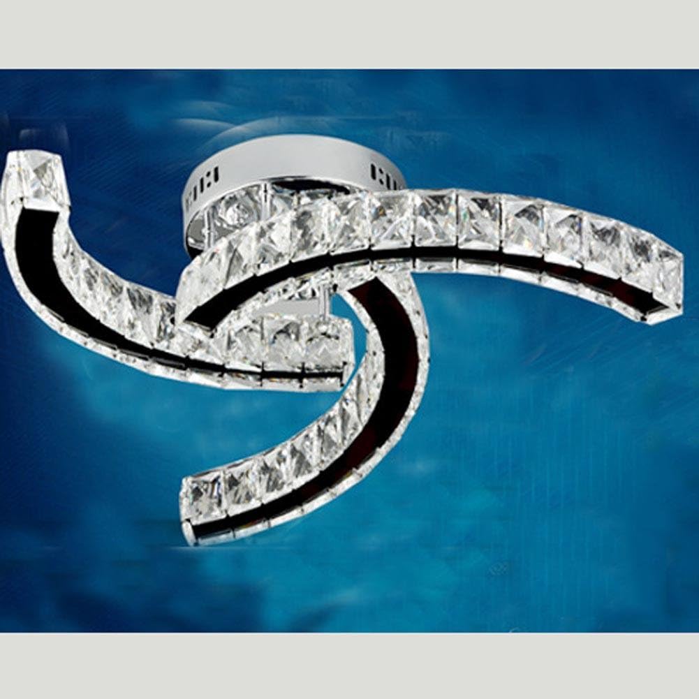 QAZSE Stainless Steel Lamps LED Crystal Ceiling Lamps, 36