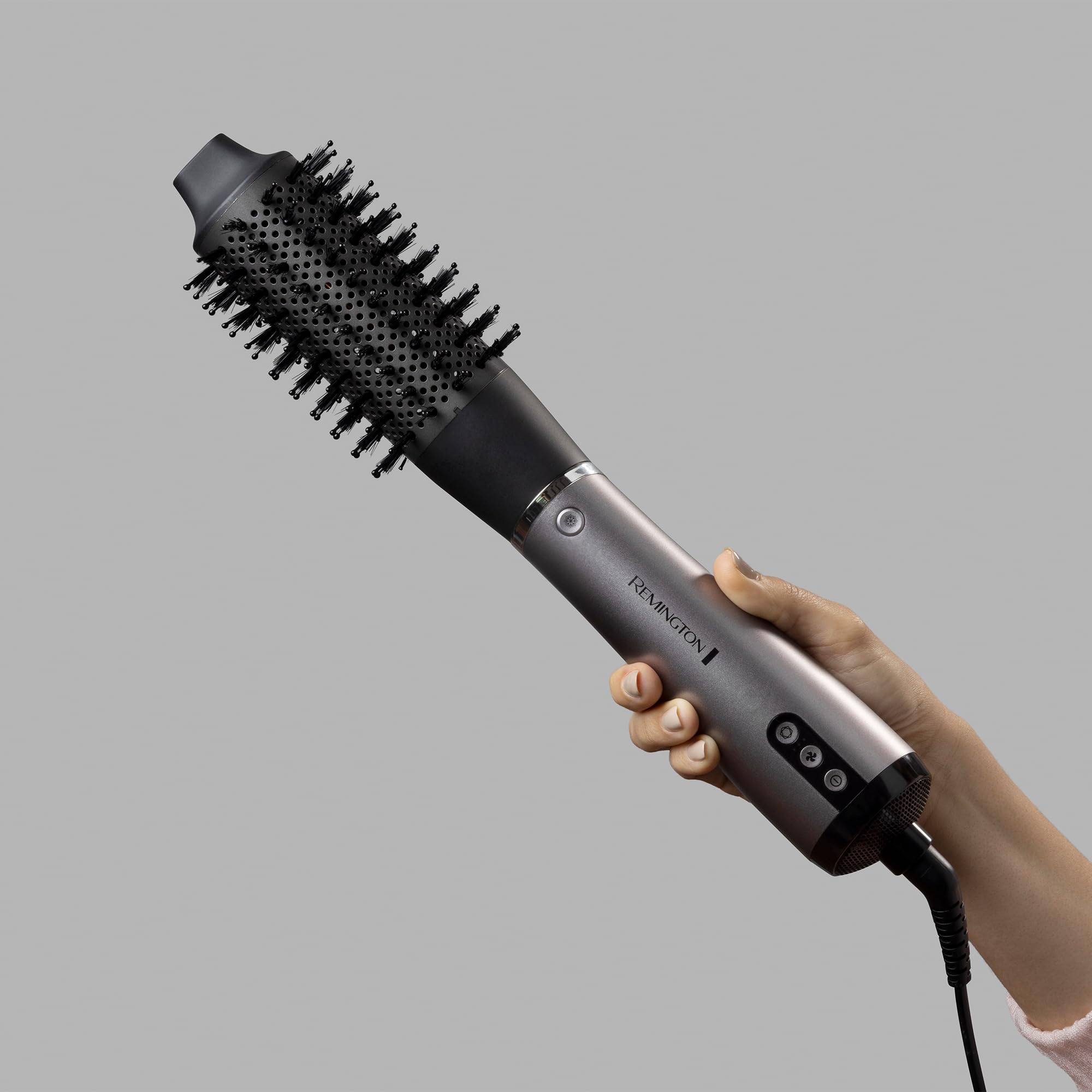 Remington Szczotka do ciepłego powietrza [3 nasadki do stylizacji, Intelligent StyleAdapt uczą się i spersonalizowane ciepło] PROluxe You (diamentowa powłoka ceramiczna, generator jonów, wzmacniacz