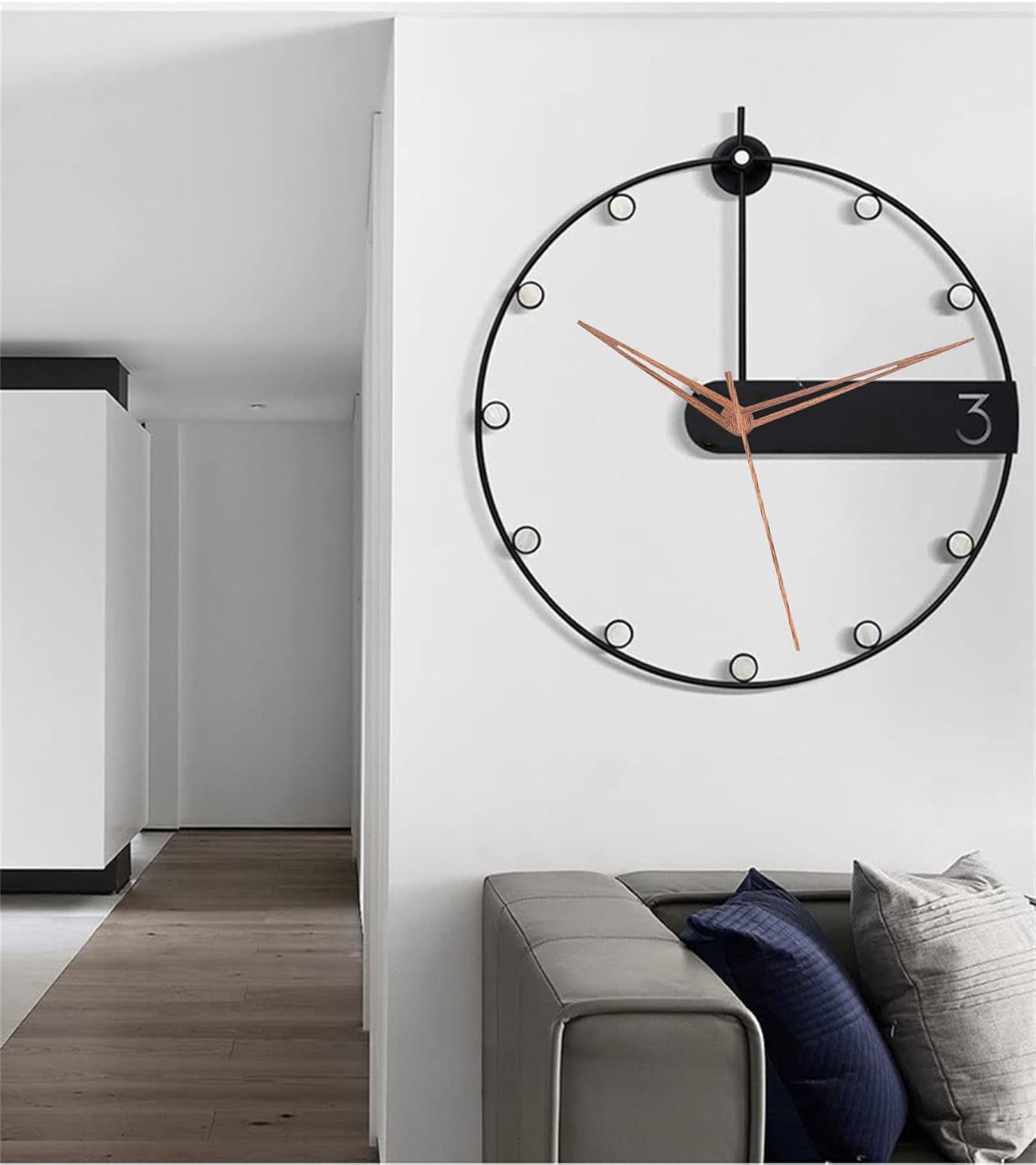 4 Pack Non Ticking Wall Clock Movements Mechanism with 4 Styles of Walnut Wood Clock Hands Quartz Motor Kit Battery Operated DIY Repair Parts Replacement Clock Accessories Fit for 12 Inch Clock