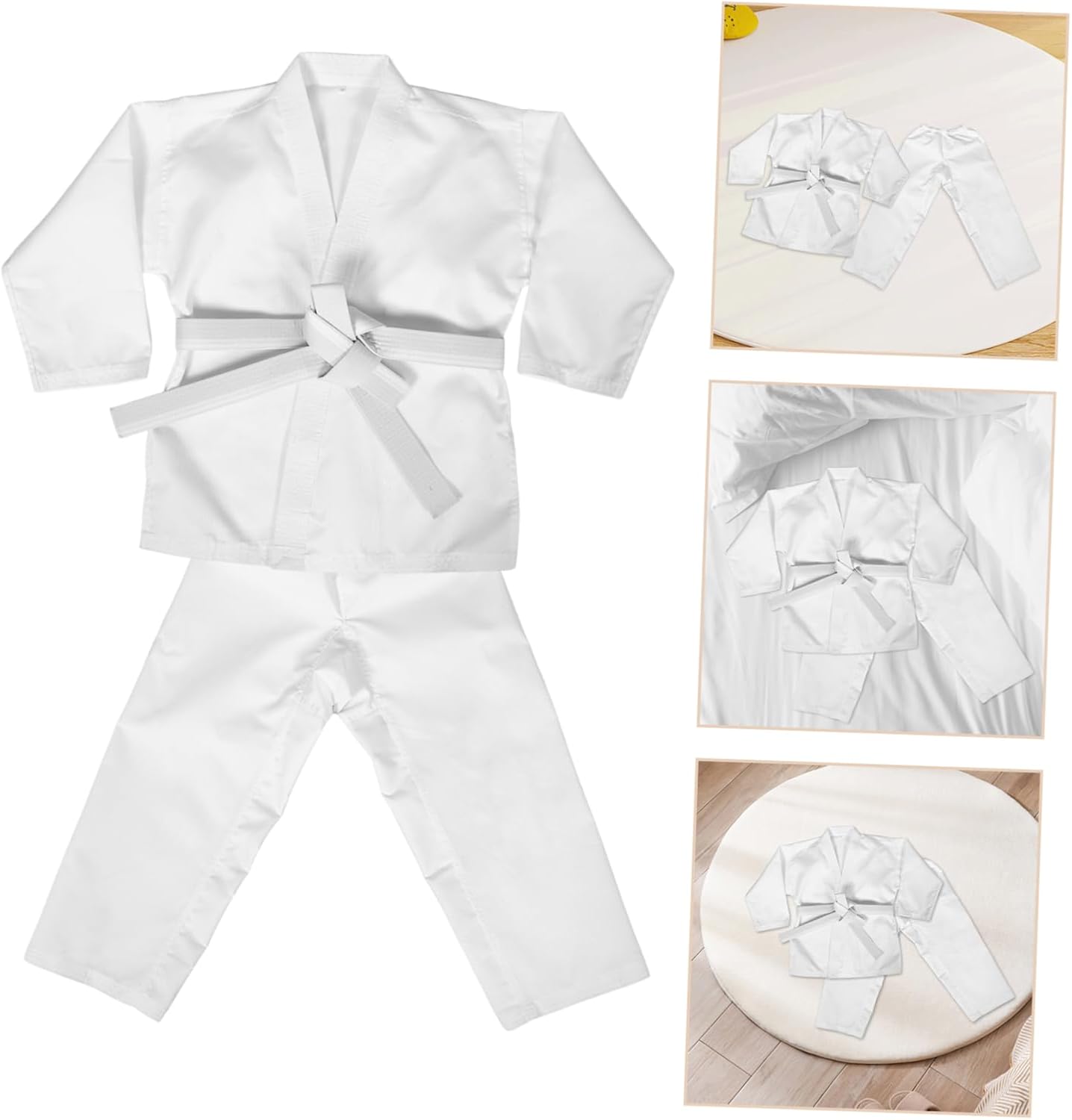 BESPORTBLE 1Set Professional Karate Uniform for Adults Soft Breathable Martial Arts Training Suit with Belt for Karate Taekwondo Practice Durable