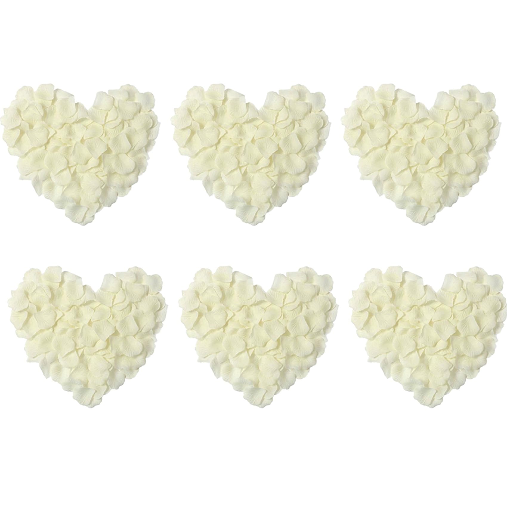 Hndhbfgrt 600 Pcs/Set Silk Rose Petals Artificial Rose Flower Petal for Wedding Party Home Hotel Valentine'S Day Decoration, White