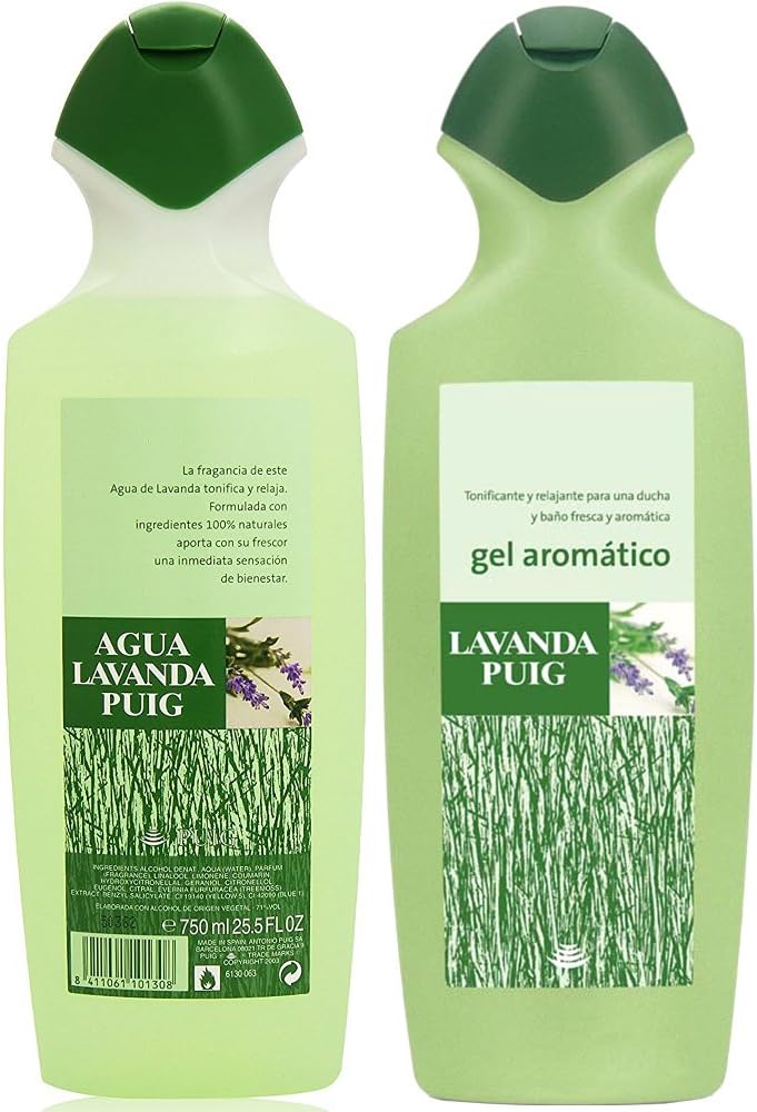 AGUA LAVANDA PUIG COLONIA 25.5 OZ + GEL LAVANDA 25.4 OZ FREE